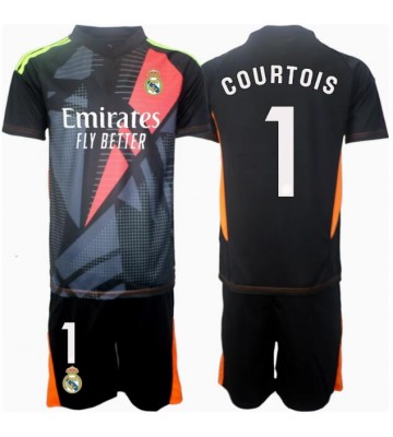 Real Madrid Thibaut Courtois #1 Brankář Venkovní dres komplet pro Děti 2024-25 Krátkým Rukávem (+ Krátké kalhoty)